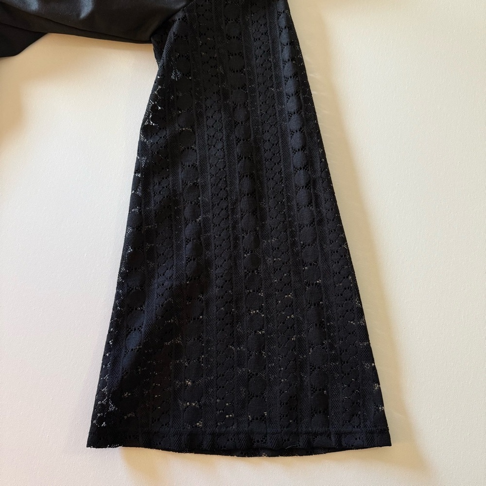 Loveriche Women’s High Neck Mini Dress With Lace Bell Sleeves Size Small 2/$25 - Picture 3 of 11